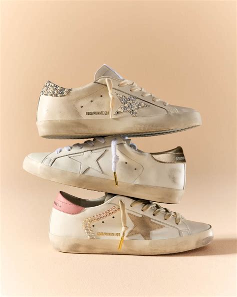 golden goose superstar pearly leather low top sneakers